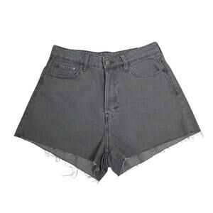 & Denim H&M Women's 4 Curvy Fit Vintage Hi Waist Button Fly Jean Shorts NEW